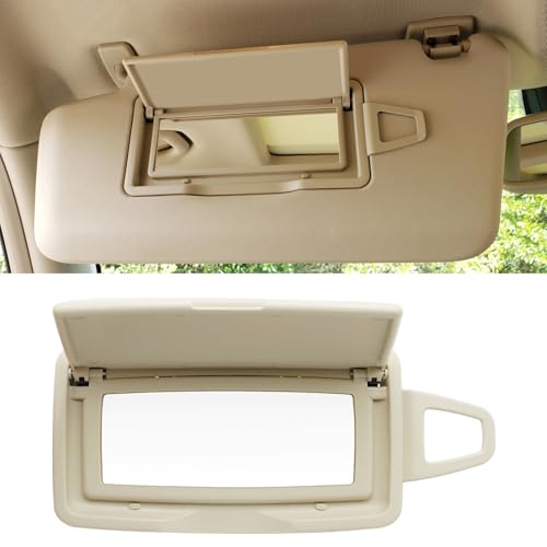 Compatible with Mercedes Benz Sun Visor Vanity Mirror Cover,Front Sun Visor Cap Replace for W166 X166 W292 W205 W253 C GLC M Class 2015-2021,1PC Left Makeup Mirror Cap,Light Beige - color: light Beige
