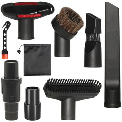 Portek Vacuum Attachments Compatible with Shark Navigator Lift-Away Deluxe Rotator Stratos DuoClean Corded Rocket Vac, Vacuum Accessories(Car Detailing Kit with Storage Bag)