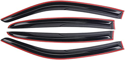Tape-on Side Window Visor Deflector Rain Guard Set for 2011-2022 Dodge Charger Side Window Visor Rain Sun Wind Deflectors Guard Vent Shade Black 4 PCS 94313 - size: 2011-2022 Dodge Charger