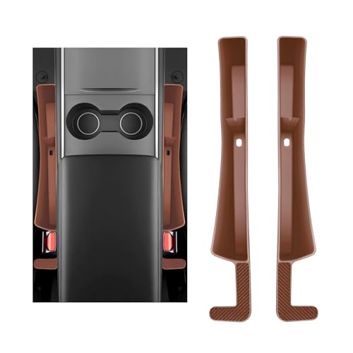 KVAEY 2PCS Car Seat Gap Filler, Automotive Seat Organizer Fill The Gap Between Seat and Console, Universal Car Gap Seat Storage for Phone Wallets and Keys, Car Accessories (Brown) - color: Brown
