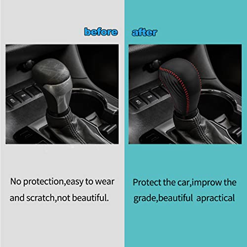 Auto Car Leather Gear Shift Knob Cover Trim for Toyota Highlander 2014-2019/ Tacoma 2016-2022 Accessories - color: A
