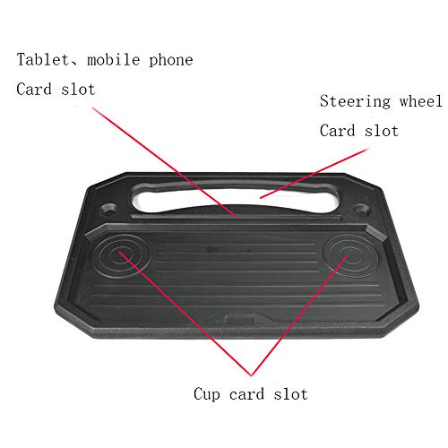 CYDZSW Car Steering Wheel Tray for Eating Food,Steering Wheels Desk Road Trip Essentials for Adults,Car Table Food Trays Organization,Cars Cool Interior Gadgets Accessories(Black)