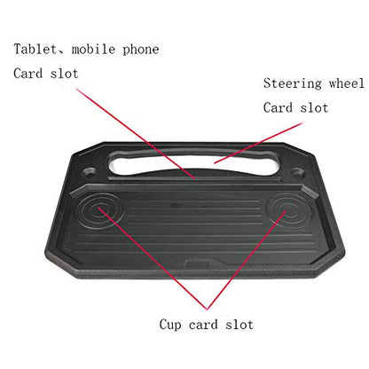 CYDZSW Car Steering Wheel Tray for Eating Food,Steering Wheels Desk Road Trip Essentials for Adults,Car Table Food Trays Organization,Cars Cool Interior Gadgets Accessories(Black)