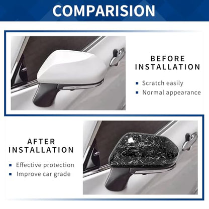 Side Mirror Cover Compatible with Toyota (Camry 2018-2025, OEM Style-Forged Carbon Fiber Pattern) - size: OEM Style-Forged Carbon Fiber Pattern