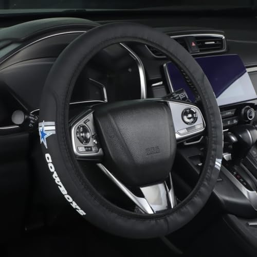 for Cowboys Car Steering Wheel Cover, 14-15 Inch Leather Grip | Non-Slip & Sweat-Resistant Design, Fit for Most Cars, SUVs, Trucks (SWC-BNZ) - size: Swc-bnz