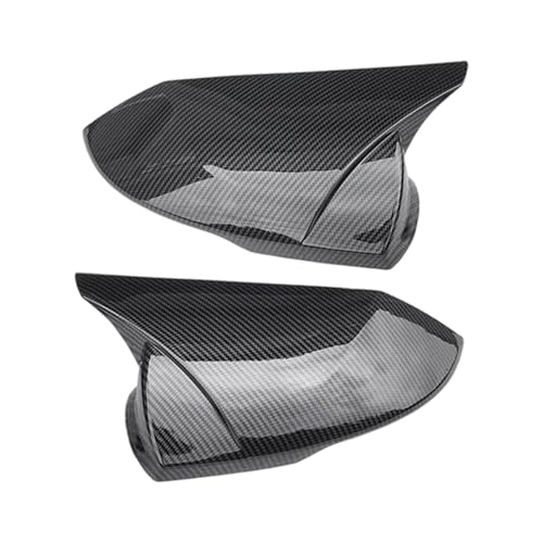 Ox Horn Side Rearview Mirror Cover Compatible with Hyundai Elantra 2021 2022 2023 2024 ABS Style Door Side Mirror Trim Cover Only Applicable to Rearview Mirrors with Turn Signal (Carbon Fiber) - color: Carbon Fiber