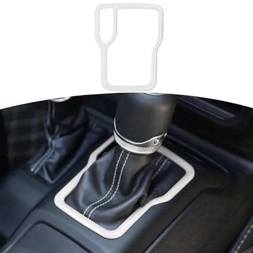 RT-TCZ for Wrangler JL White Gear Shift Trim Cover Frame for Jeep Wrangler JL JLU Gladiator JT 2018-2024 White Interior Accessories - color: White
