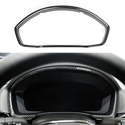 Car Dashboard Cover Trim Frame Decals for 2022 2023 2024 2025 Honda Civic 11th Gen Accessories ABS Carbon Fiber Interior Stickers - color: Dashboard Cover