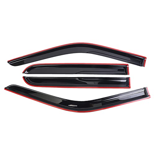 Tape-On Window Visors Deflectors Rain Guards 4 Piece Set ‎Compatible with 2014-2019 Kia Soul 94367 - size: 2014-2019 Kia Soul