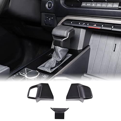 Aunginsy Gear Shift Handbrake Cover Trim Compatible with Toyota Tundra 2022+, Sequoia 2023+ & Tacoma 2024+, ABS Center Console Gear Shifter Head Knob Lower Panel Decorative Cover Protector Accessories - color: Matte Black(B)