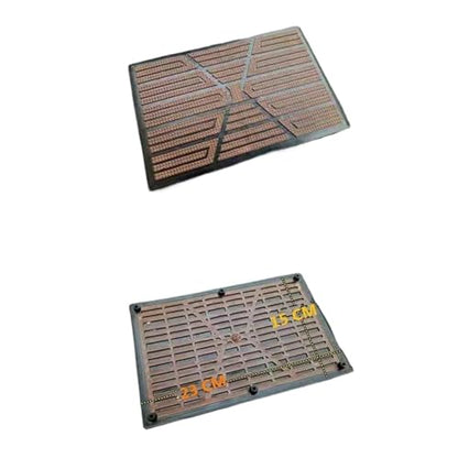 All-Weather Car Floor Mats 1*Car Floor Pad PVC Pedal Plate Skid Heel Scuff Car Mat Non-Slip Carpet Patch 23×15cm Mats Car Floor Mats(Brown) - color: Brown