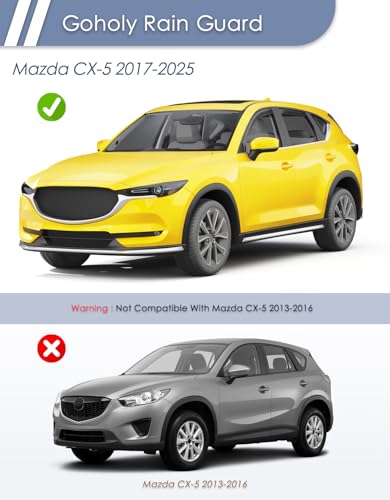 in-Channel Window Rain Guard for Mazda CX-5 2017-2026 CX5 Rain Guards Side Window Visors Low Profile Vent Visor Window Deflectors Vent Shades Car Accessories - size: Fit for 2017-2026 Mazda CX-5