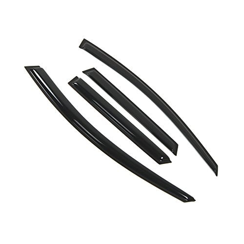 Outside Mount Window Vent Visors Rain Guards Compatible with Mazda 3 Hatchback 2010-2013 | Side Window Wind Deflectors Rain Shields | Black Tinted, 4 Pcs Set, BGWV-304 - color: Black Tinted, size: For Mazda Mazda3 Hatchback 2010-2013
