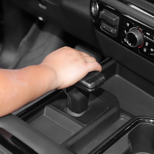 Jimen for Silverado Shift Knob Cover, Auto Gear Shifter Knob Trim Compatible with Chevrolet Silverado 2022-2024 (Black Wood Grain) - color: Black Wood Grain