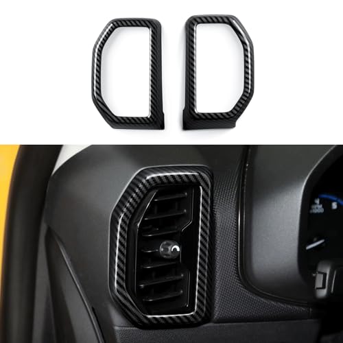 Car Carbon Fiber Sticker Side Air Vent Outlet Decal Trim Cover Interior Decoration for Ford Bronco Sport 2021 2022 2023 2024 2025 Accessories - color: Side Air Vent