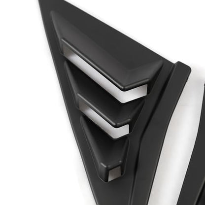 YINGTUU for Honda Civic Accessories 10th Gen 2016-2021 Window Louvers Racing Style Triangular Window Glass Blinds Hatchback Dumb Black - color: Rear Side Window for Hatchback-dumb Black