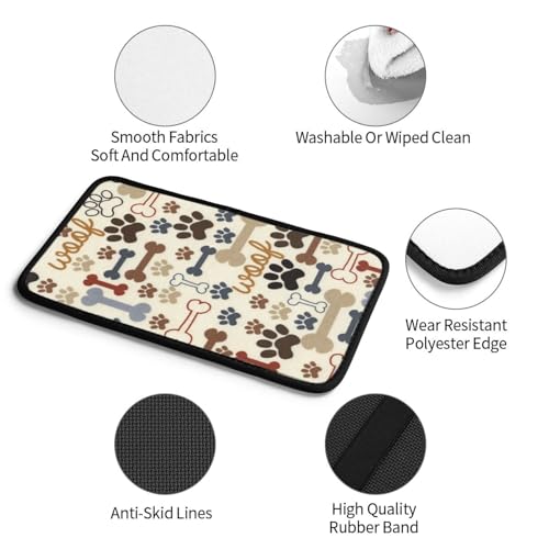 Dog Paw Prints Bones Auto Center Console Cover Universal Car Armrest Pad Waterproof Women Men Automotive Interior Accessories for Most Vehicle SUV - color: Dog Paw Prints Bones