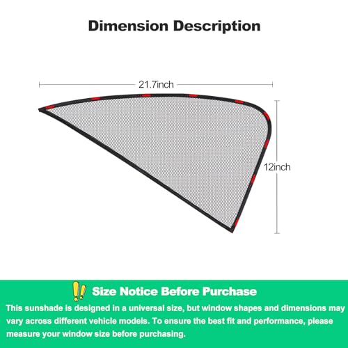 XCBYT Car Window Shades, Driver Window Sun Shade, Upgraded Magnetic Side Window Sun Shade for Front Side Windows with Block Sunlight, Glare and Heat for SUV, Truck, Safe Driving (2PS)