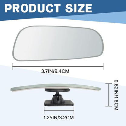 2 Pack HD Glass Blind Spot Mirror 360° Adjustable Frameless Convex Rear View Mirrors Exterior Accessories with Wide Angle for Car SUV and Trucks Easy Install (Rectangular) - style: Rectangular