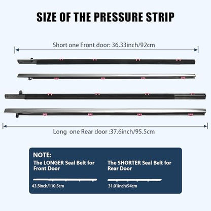 ItranMc Window Molding Trim for 2013-2018 Honda Accord,4-Door Sedan,Chrome Outer Door Weatherstrip Window Seal Belt,Replace#72410-T2A-A01 72450-T2A-A01 72910-T2A-A01 72950-T2A-A01 - style: Accord 2013-2018