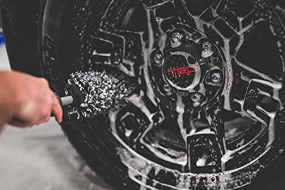 Detail Factory Wheel Brush Kit with Interchangeable Microfiber Covers | Ultra-Soft Cleaning, Washing and Detailing Wheels, Tires Rims - color: Gray