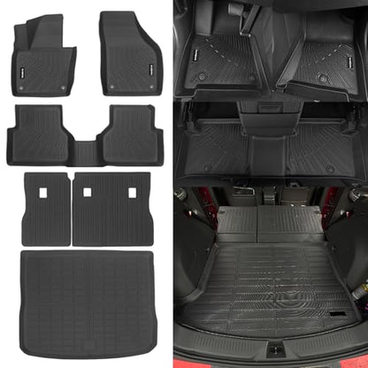 Naibeve Floor Mats for 2009-2017 Volkswagen Tiguan - All Weather Custom Fit for Volkswagen Tiguan Floor Mats Cargo Mat Backrest Mats Waterproof Interior Accessories - size: 1)Tiguan|2009-2017