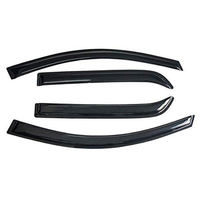 Lightronic Extra Durable Outside-Mount Auto Vent Window Visor, Fits 2007-2016 GMC Acadia, 2017 Acadia Limited, UV Protection Rain Guard, Original Wind Deflector, No-Drill Install, Dark Smoke, 4-Pcs