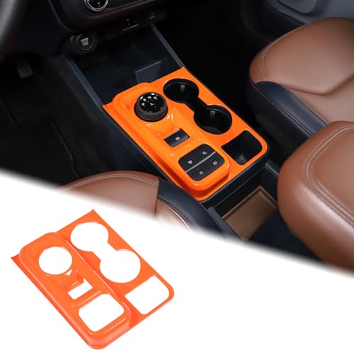 Car Central Control Gear Shift Box Panel Cover Trim Compatible Ford Maverick 2022-2024 Gear Shift Panel Cover Car Gear Shift Knob Console Panel Trims Cup Holder Frame Interior Decoration Accessories - color: Orange