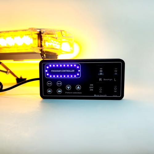 CFLMYYXGS 63" 120 LED Amber Emergency Warning Light Bar 12V-24V Strobe Flashing Beacon Light for Recovery Rescue Wreckers Tow Trucks Emergency Vehicles Snowplows Cranes Construction Vehicles Use