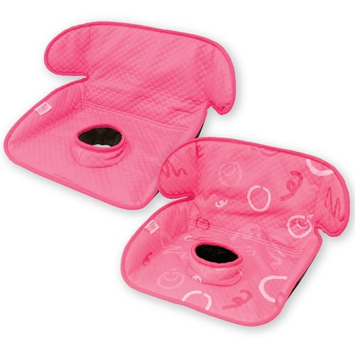 Piddle Pad 2-Pack, Potty Training Car Seat Protector, Toddler Car Seat Cover & Stroller Protector, Machine Washable Waterproof Car Seat, Anti-Slip, Universal Fit (Pink) - color: Pink