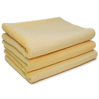 Meguiar's Supreme Shine Microfiber Towels for Cars,Absorbent Ultra-Plush Car Microfiber Towel Set for Effectively Removing Car Care Products Without Leaving Swirls,3 Count (Pack of 12) - size: 3 Microfiber Towels (Pack of 12)