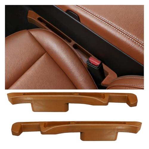 2PCS Car Seat Gap Filler Organizer, Multifunctional Car Gap Stopper Between Seat & Console Prevent Things Drop, Universal Vehicle Interior Phone Holder Accessories for SUVs Trucks (Orange) - color: Orange