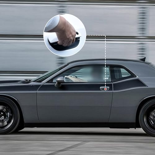 Door Bowl Scratch Protector for Dodge Challenger 15-23, Matte Black Door Handle Paint Cover Guard Door Handle Bowl Protection Cover Trim for Dodge Challenger 2015-2023 Accessories - 2PCS