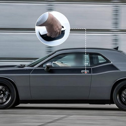 Door Bowl Scratch Protector for Dodge Challenger 15-23, Matte Black Door Handle Paint Cover Guard Door Handle Bowl Protection Cover Trim for Dodge Challenger 2015-2023 Accessories - 2PCS