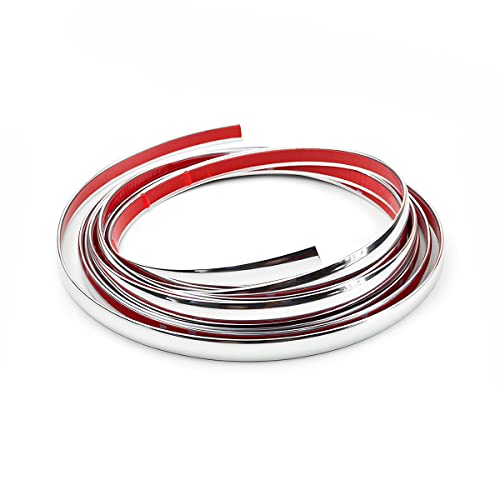 Car Side Trim Molding, 16.5ft Chrome Trim for Vehicles, Scratch-Proof (18mm, Silver) - color: Silver, size: 18 mm