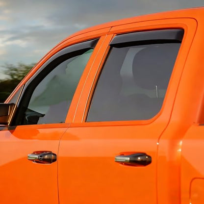 in-Channel Window Visors Sun Rain Guards Vent Deflectors Window Shade for 09-18 Ram 1500/2010-2025 Dodge Ram 2500 & 3500 Only for Crew Cab,19-24 Ram 1500 Crew Cab (Classic Body Only) - size: For 09-18 Ram 1500 Crew Cab