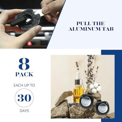 Car Air Freshener Vent Clips, 8 Pack, Provides Long-Lasting Scent, Up to 240 Days, Odor Eliminator (New Car Scent) - color: New Car