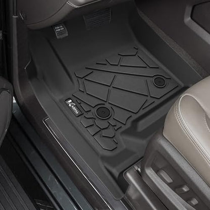 KARPAL Floor Mats for 2015-2020 Chevy Suburban & GMC Yukon XL (Not for Yukon) with 2nd Row Bucket Seats (7seats), All-Weather TPE Custom Fit Floor Liners Car Accessories - style: 2015-2020 | For Chevy Suburban | Combo Set