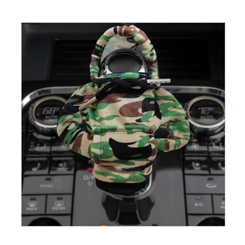 DXNQ Car Gear Shift Hoodie Cover, Fashionable Gear Shift Knob Hoodie Protector, Upgraded Funny Gear Shift Hoodie Decoration for Most Manual Shift Knobs, Interior Car Accessories (Camouflage) - color: Camouflage