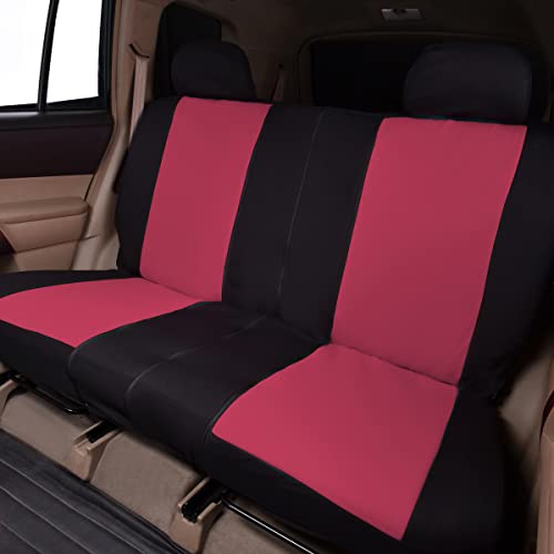 Flying Banner Car Seat Covers Front Seats Rear Bench Polyester car seat Protectors Easy installations Rear Bench Split Classic Man Lady Truck - color: Black Burgundy