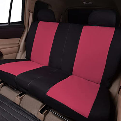 Flying Banner Car Seat Covers Front Seats Rear Bench Polyester car seat Protectors Easy installations Rear Bench Split Classic Man Lady Truck - color: Black Burgundy