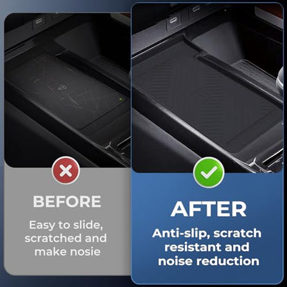 Wireless Charging Protective Mat for Toyota Camry 2026 2025, Center Console Interior Accessories Silicone Anti-Slip Wireless Charger Cover Pad for 2025-2026 Camry, Black - style: Fits for Toyota Camry 2025-2026