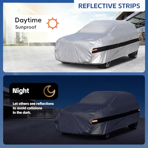 10 Layers SUV Car Cover Custom Fit for BMW X7 (2018-2024) Waterproof All Weather for Automobiles, Outdoor Full Cover Rain Sun UV Protection.Silver - size: Custom Fit for BMW X7