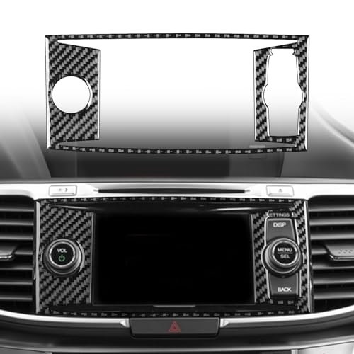Carbon Fiber Car Central Control Volume Mode Button Frame Compatible with Honda Accord 2013 2014 2015 2016 2017 9th Gen Display Screen Frame Panel Cover Trim Interior Accessories Type C - color: Black 62