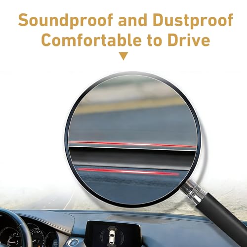 Car Dashboard Seal Strip, 6.56Ft Windshield Trim Seal Strip, Rubber Center Console Soundproof Dustproof Sealing Strip, Universal Slit Windshield Trim for Trucks, Boats, RVs (Black)