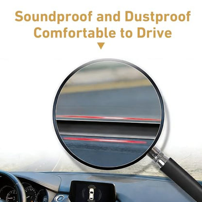 Car Dashboard Seal Strip, 6.56Ft Windshield Trim Seal Strip, Rubber Center Console Soundproof Dustproof Sealing Strip, Universal Slit Windshield Trim for Trucks, Boats, RVs (Black)