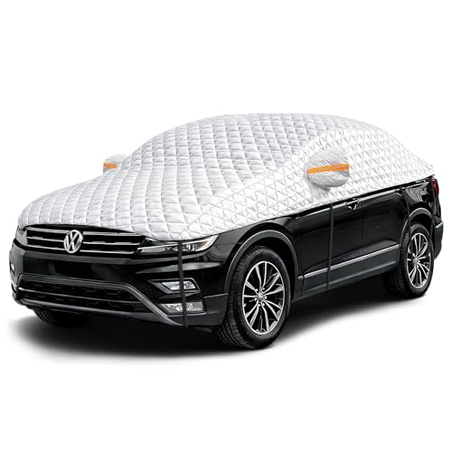 Hail Protector Car Cover SUV, Multi-Layer Cotton Padded Half Car Cover, Thickened Top Protection for Hail, Snow & Impact, Fits SUV L - size: 2-SUV L
