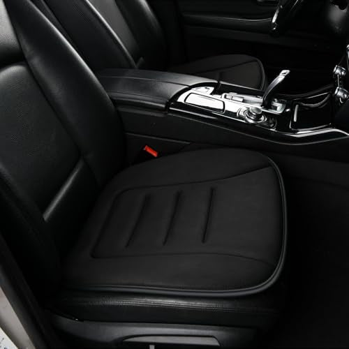 KAYI Car Seat Cushion, Memory Foam Car Seat Cushion, Anti Slip Rubber Bottom Car Seat Cushions for Driving, Suitable for Car and Office Chairs (2 Pack, Black) - color: Black, size: 2 Pack