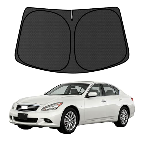 Customized Windshield Sun Shade for Infiniti G25 2010-2024 Blocks UV Rays Accessories,1:1 Tailored Foldable Thickened Wear-Resistant Front Window Sunshade Visor,Keeps Your Car Cooler - size: FOR Infiniti G25 2010-2024