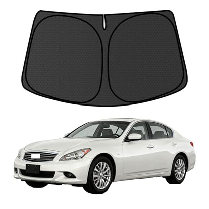 Customized Windshield Sun Shade for Infiniti G25 2010-2024 Blocks UV Rays Accessories,1:1 Tailored Foldable Thickened Wear-Resistant Front Window Sunshade Visor,Keeps Your Car Cooler - size: FOR Infiniti G25 2010-2024